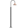 Vintage Custom Outdoor LED Barn Post with Solid Copper Shade 