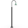 11 ft Dahlia LED Outdoor Barn Post with 8" Shade - Jade