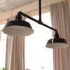 Goodyear 12" Double Ceiling/Pendant Light in Black