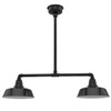 12" Double Ceiling Farmhouse Pendant Light in Black