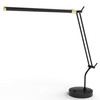 Ultra-Slim LED Banker’s Desk Lamp in Black with Brass Accents