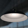 Ultra Bright 22" Vintage Warehouse Pendant in Black