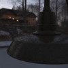 Vintage Outdoor LED Barn Post light with Mahogany Bronze Shade