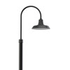 Outdoor Post Light with Vintage Matte Black Shade