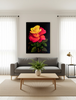The Rose 3 - Portrait of a pink and yellow Rose (Original Painting) Oil on Canvas 12x9 by Teresa Lynn Johnson