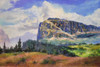 View from Logan Pass (Original Painting) Pastel Paper 12x18 by Bob Palmerton
