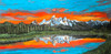 Grand Teton Splendor (Original Painting) Oil on Gallery- Wrap Canvas 48x24  by Jerry Hernandez