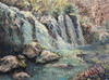 Fifty Foot Falls (Original Painting) Oil on Canvas Framed  71x56 by Michael J. Russel