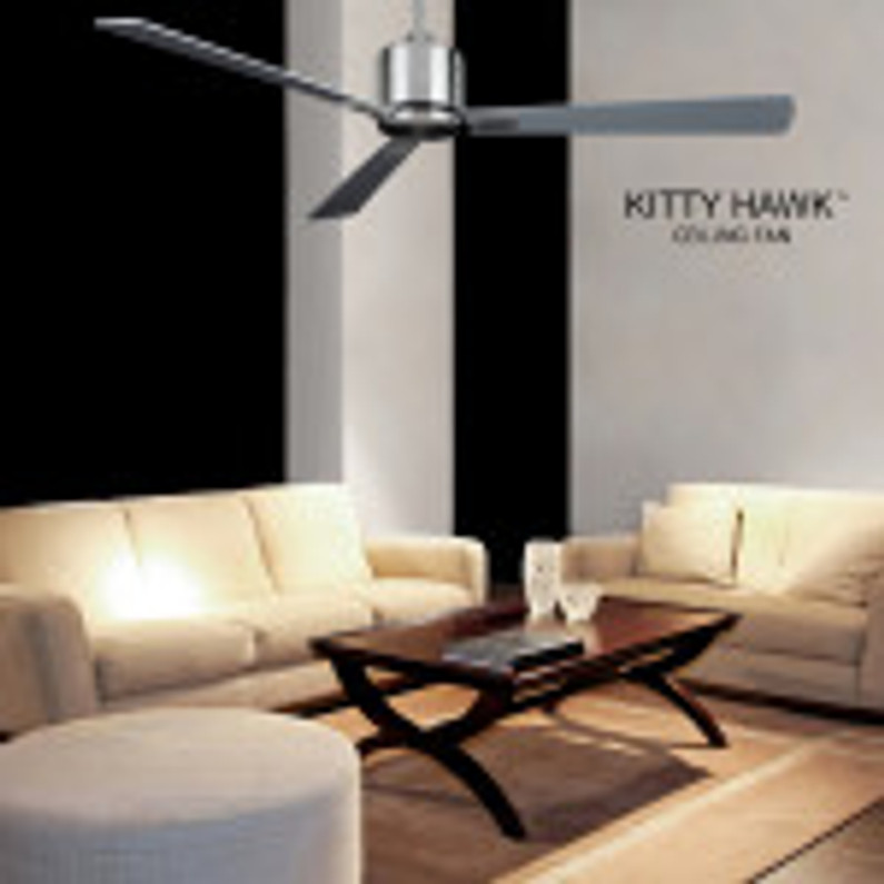 THE KITTY HAWK CEILING FAN CALLS ON A FUNCTIONAL AND MINIMAL DESIGN