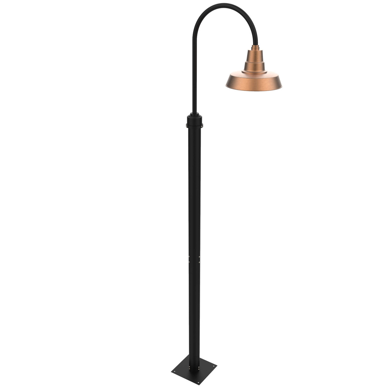 Oldage Custom Outdoor Led Barn Post With Solid Copper Shade