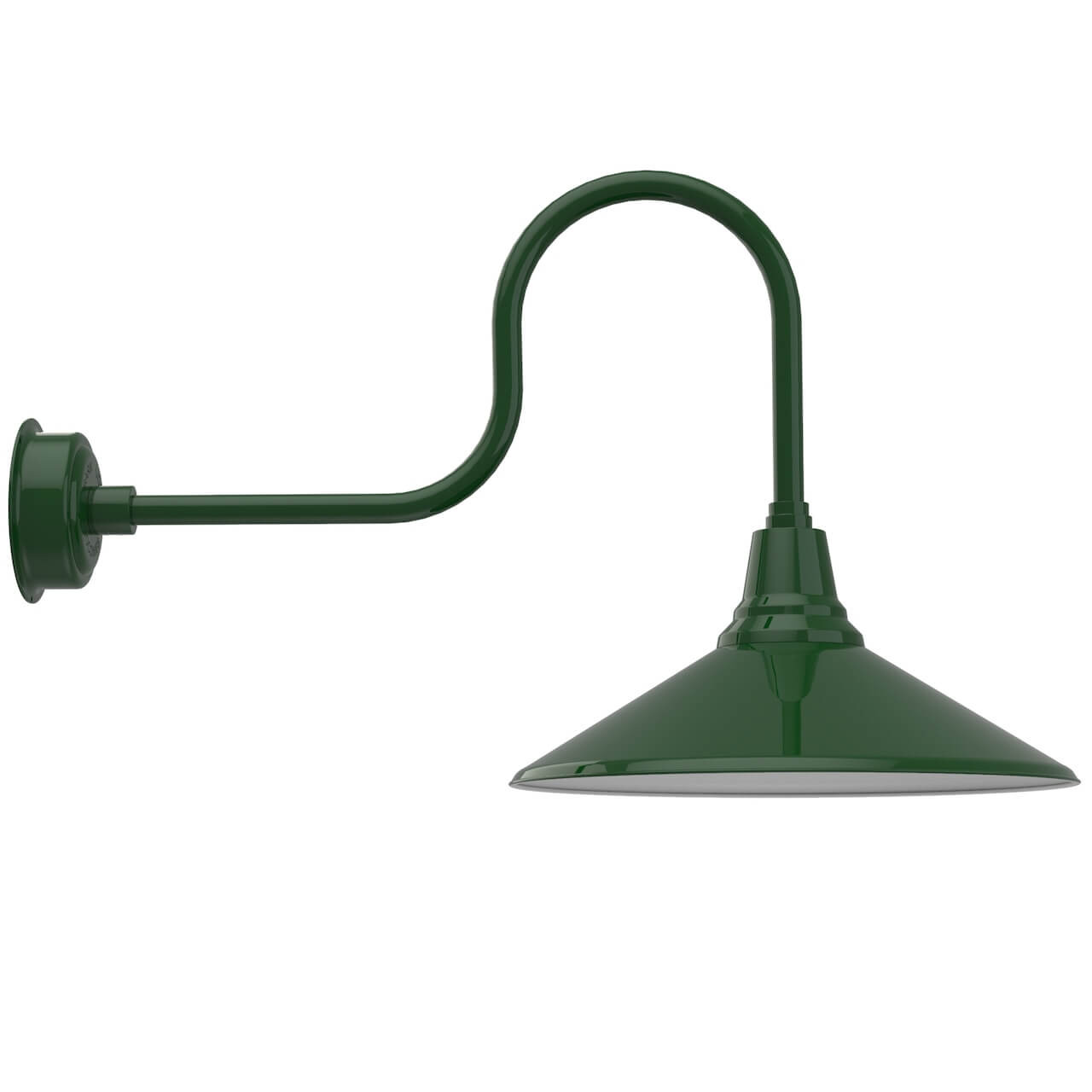 Green gooseneck shop barn light