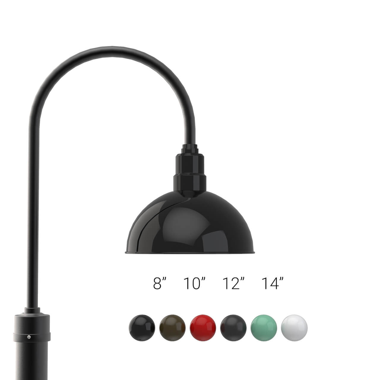 8ft, 11ft or 14ft Customizable Blackspot LED Post Light - Cocoweb