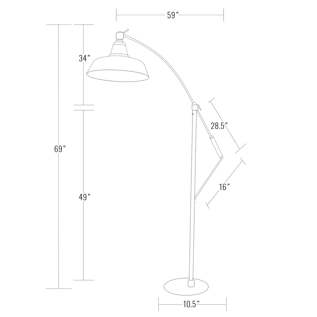 Customizable Iris Floor Lamp Cocoweb Quality LED Lighting Specialists