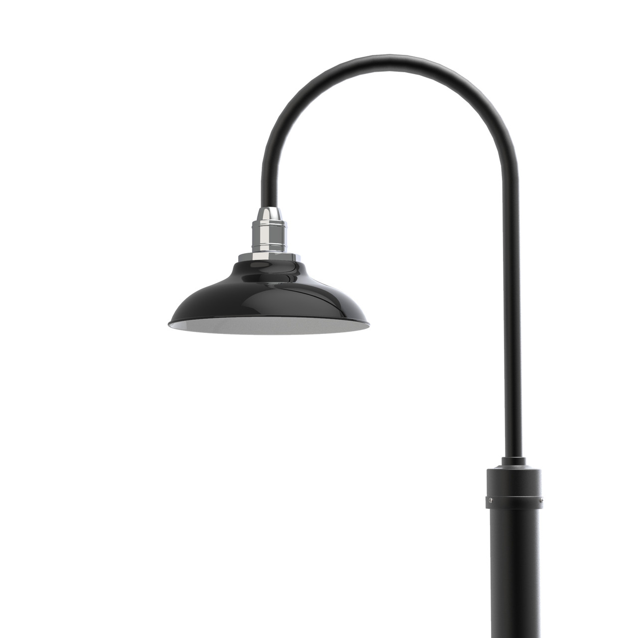 8ft, 11ft or 14ft Peony One Light Post lamp with Black Shade