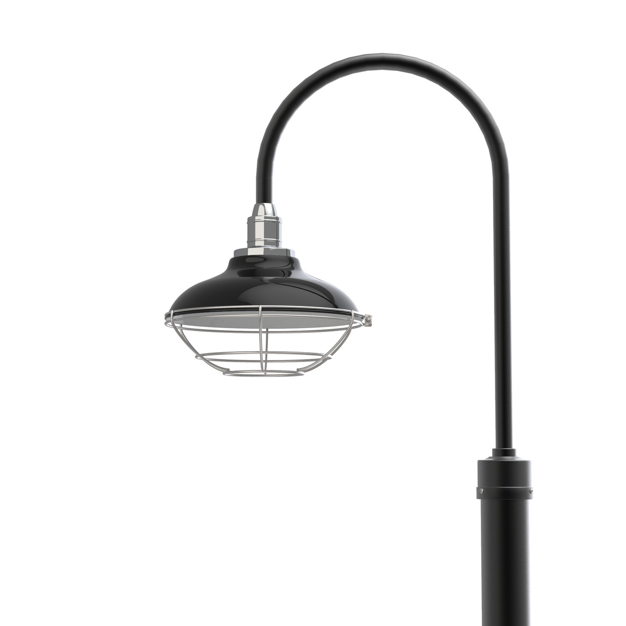 8ft, 11ft or 14ft Peony One Light Post lamp with Black Shade