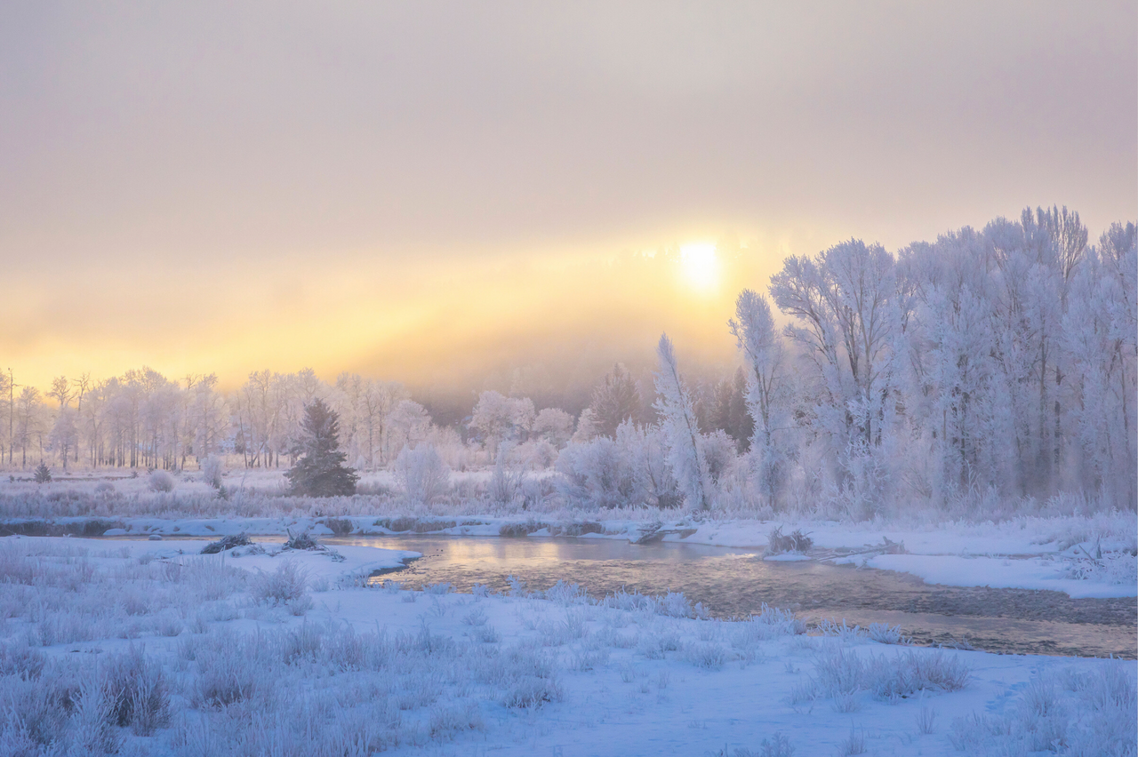 Winter Sunrise, Grand Teton National Park, by Ruby Hour Photo Art