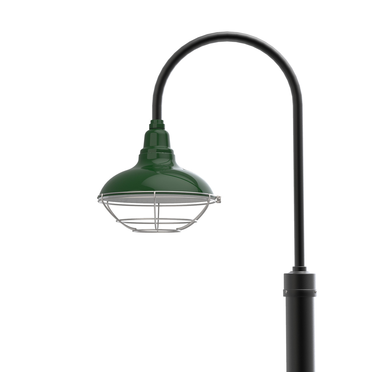 Dahlia Patio LED Post lights with Green Shade - Available in 8ft