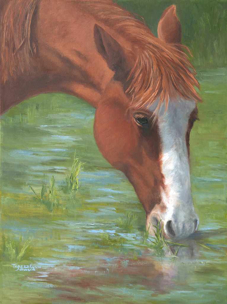 Cool Water (Original Painting) Oil on Gallery- Wrap Canvas 18x24