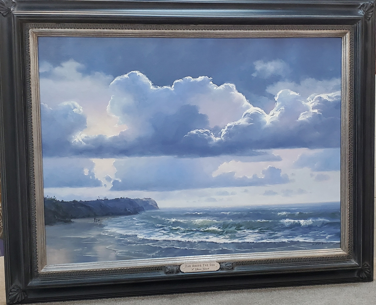 Far above the Sea (Original Painting) Oil on Canvas 22x30 by Linda