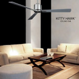 THE KITTY HAWK CEILING FAN CALLS ON A FUNCTIONAL AND MINIMAL DESIGN