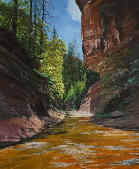 West Fork (Original Painting) 23x19 Framed by Bethany Stephan