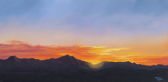 Estrella Sunset (Original Painting) 12x24 Framed by Bethany Stephan
