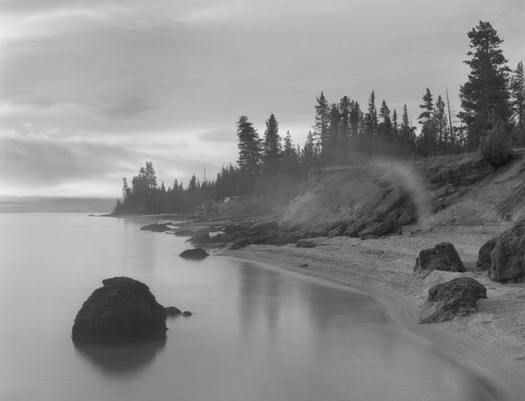 Yellowstone Lake at Thumbs Hot Springs in Wyoming by William Lemke