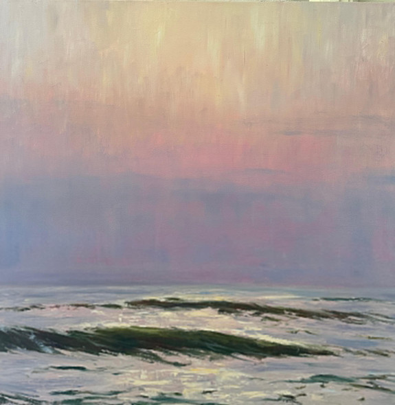 Glassy Splendor (Original Painting) Oil on Canvas 36x36 by Natasha Ramras