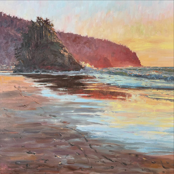 Neskowin Sunset  (Original Oil Painting on Canvas)  by Natasha Ramras