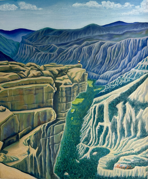 Great Valley View (Original Painting) Oil on Canvas 24x 18 Framed by Han Mook Kim