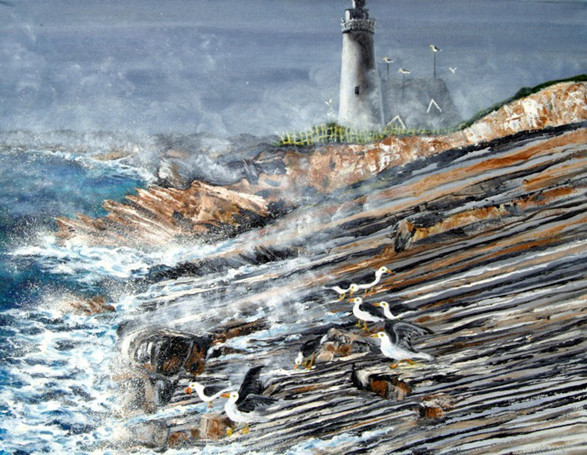 OCCUPATIONAL HAZARD (Original Painting) Oil on Canvas 40 x 30 Unframed by Susan Andreasen