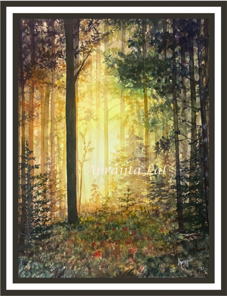 Breaking Through (Original Painting) Watercolor on Canvas 16x20 by Aprajita Lal