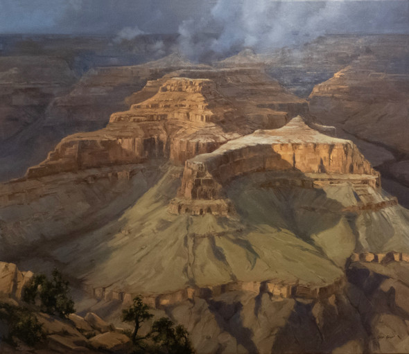Canyon Chill (Original Painting) Oil on Canvas 36x42 by Linda Glover Gooch