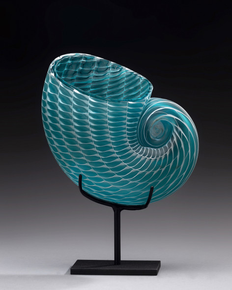 Lagoon Nautilus on Metal Stand by Treg Silkwood
