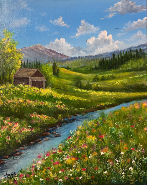 Countryside Meadow (Print) by Aprajita Lal