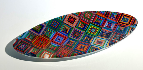 Optik Dish-Green and Orange by Martin Kremer