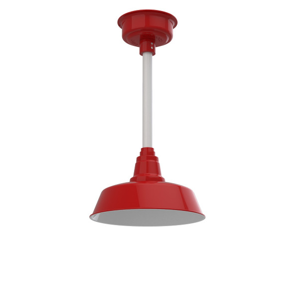 Farmhouse Indoor/Outdoor LED Barn Pendant Light with Downrod