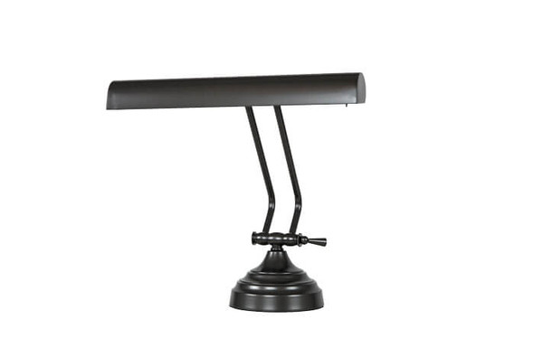 Front View of 12" (DLED12ORBD) LED Piano Desk Lamp- Oil Rubbed Bronze 