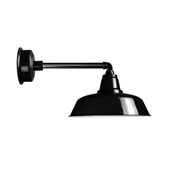 Black 14" Metropolitan LED Gooseneck Barn Light