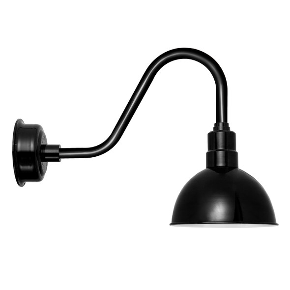  Black 10" Rustic Blackspot LED Gooseneck Barn Light