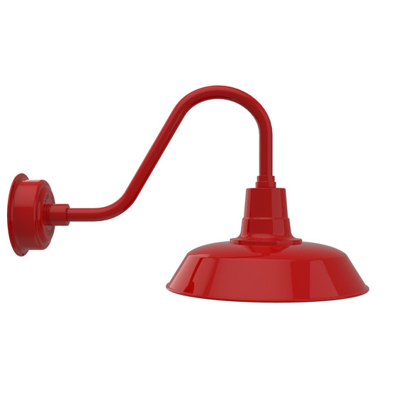 Oldage 16" Rustic Indoor/Outdoor Cherry Red LED Barn Light