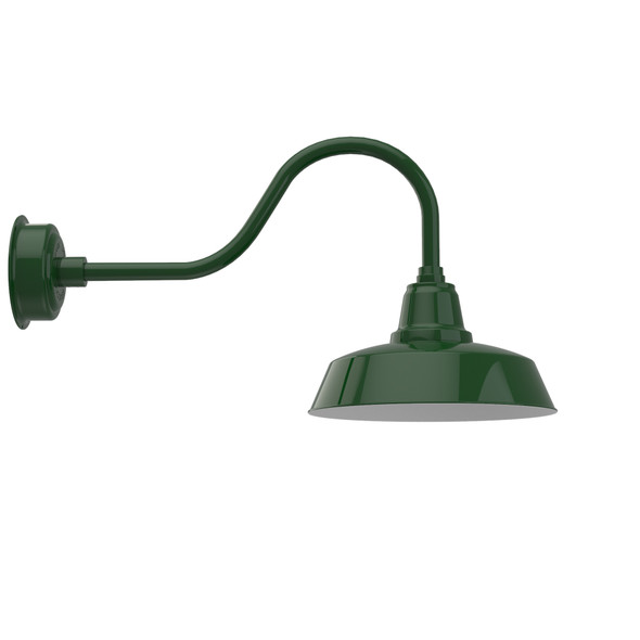 Green 14" Farmhouse Indoor/Outdoor LED Contemporary Barn Light