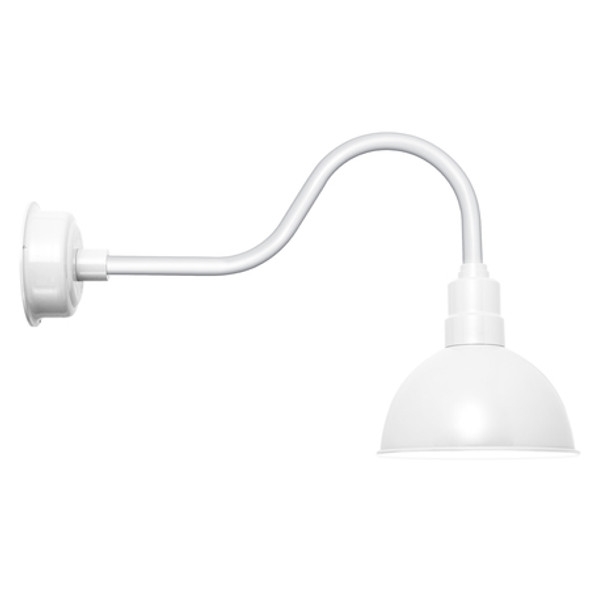 Contemporary Blackspot White 10" Indoor/Outdoor LED Barn Light