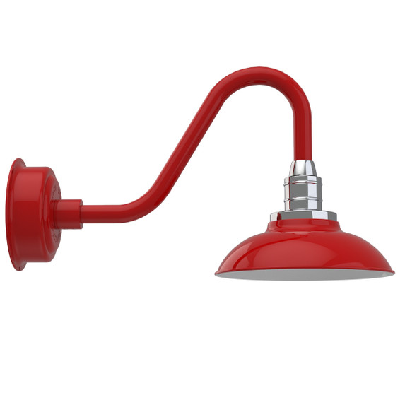 10" Vintage Peony Cherry Red Barn Lights