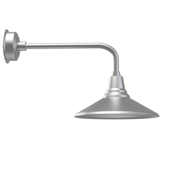 Traditional Galvanized Silver 16" Calla LED Barn Light