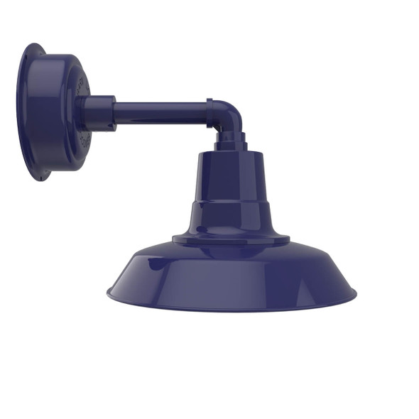 12" Vintage LED Sconce Light with Cosmopolitan Arm in Cobalt Blue