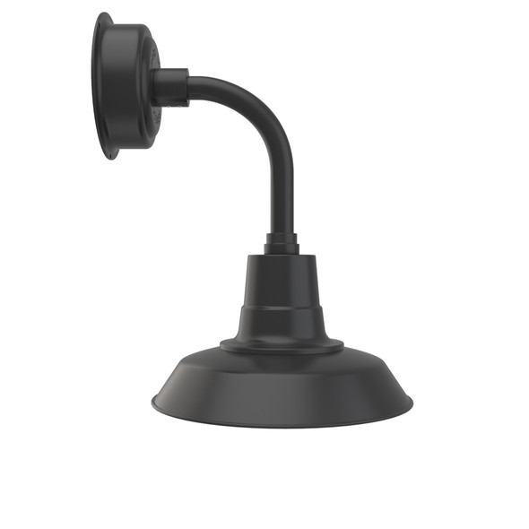 12" Vintage LED Sconce Light with Trim Arm in Matte Black