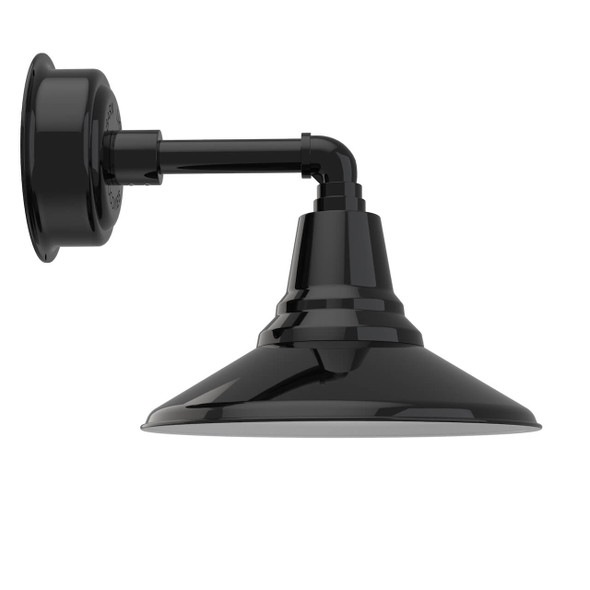 12" Calla LED Sconce Light with Cosmopolitan Arm in Black