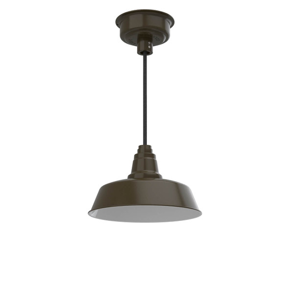 12" Farmhouse LED Pendant Light in Mahogany Bronze