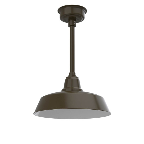 16" Farmhouse LED Pendant Light in Mahogany Bronze with Mahogany Bronze Downrod